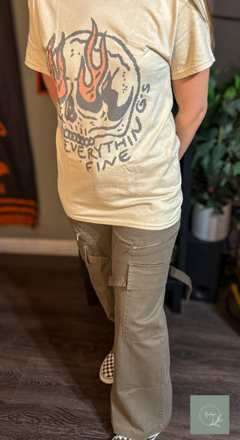 Everything’s Fine Skull Tee